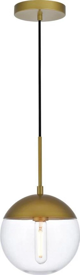 Eclipse Brass Pendant Light with Clear Glass - Image 1 of 1