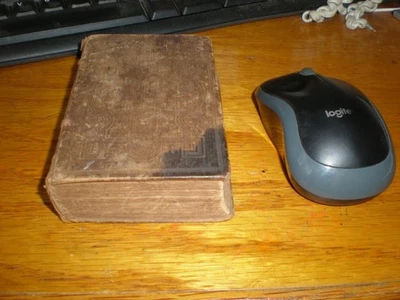 Antique 1854 German Pocket Leather Cover Bible New Testament Named Owner Martin - Image 1 of 4