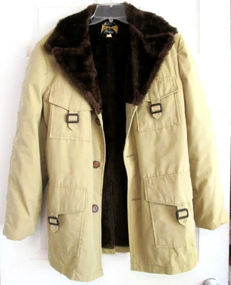 Vtg Lee Wald Weather Pal Coat Jacket Mens Chore Work Size 40 Faux Fur Lined - Image 1 of 4