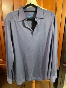 Eton Men’s Contemporary 1/4 Button Long Sleeve Polo Light Purple Lknw As Seen Cl - Picture 1 of 13
