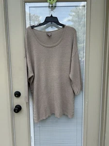 Chico's hellbraun beige TAUPE Pullover Tunika Größe 3 - Bild 1 von 5