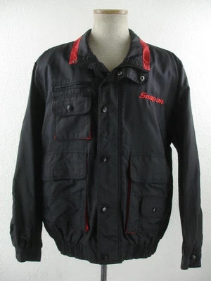 Men's sz L Snap-On Tools Technician Embroidered Jacket Black Red Racing Full-Zip - Image 1 of 4