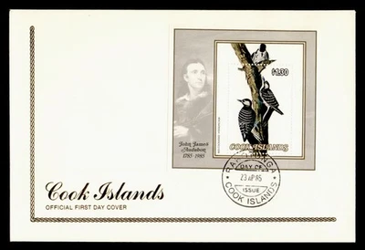 DR WHO 1985 COOK ISLANDS FDC AUDUBON BIRD S/S $1,30 M56666 Foto 1 de 2