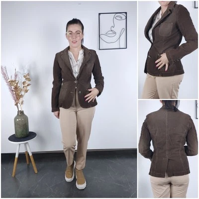 Mujer CALVIN KLEIN Blazer Pequeño EE. UU. 4 UE 34 Vintage Marrón Pana Chaqueta Formal Foto 1 de 4