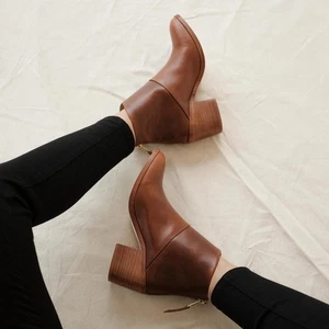 Nisolo Dari Commuter Boot Brandy Anthropologie Leder Blockabsatz Stiefeletten - Bild 1 von 15