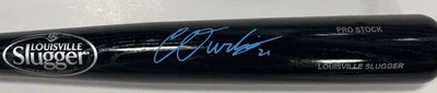 Brewers Infielder CALEB DURBIN Signed Louisville Slugger Black Bat AUTO - JSA - Image 1 of 3