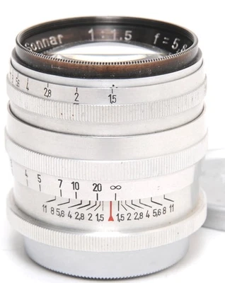 Zeiss for Leica 1.5/5.8cm Sonnar uncoated War-time rangefinder coupled - Image 1 of 4
