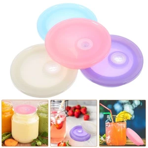 4 Pcs Mason Cup Lid Travel Replacement Lids for Glass Cups Reusable - Picture 1 of 12