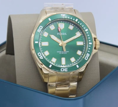 RELOJ HOMBRE NUEVO AUTÉNTICO FÓSIL DALTON ORO VERDE BQ2884 Foto 1 de 4
