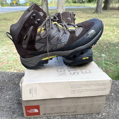 The North Face® Men's 12 M STORM Mid Hiking Boot in Weimaraner Brown/Moss Green - Image 1 of 4