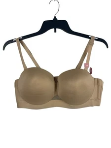 Cacique Comfort Bliss Strap Strapless Bra 42B Beige Nude Padded Underwire NWT - Bild 1 von 9