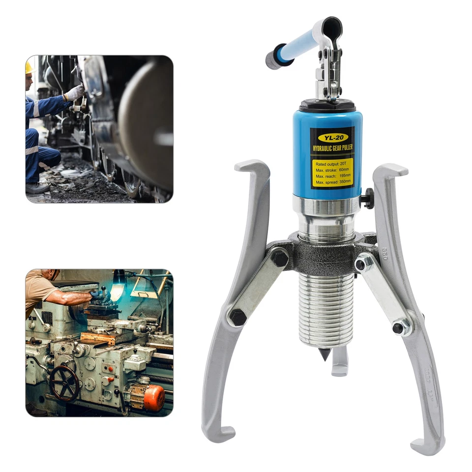 20T Universal Bearing Puller Hydraulic Pump Gear Hub Removal Tool Set 2 or 3-Jaw - Image 1 of 4