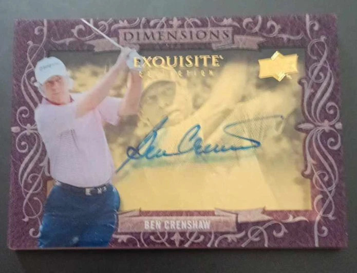 PGA 2013 UPPER DECK EXQUISITE BEN CRENSHAW  AUTO In Shadow Box - Image 1 of 1