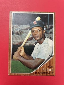 1962 Curt Flood Topps St. Louis Cardinals Poor DM 1 - Picture 1 of 3