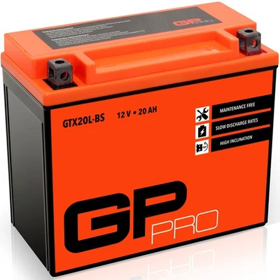 Batería 12V 20Ah GEL GP-PRO GTX20L-BS moto quad similar YTX20L-BS YTX20L-4