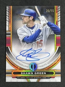 2023 Topps Tribute Autographs Shawn Green Los Angeles Dodgers Auto /75 #TA-SG - Imagen 1 de 24