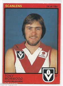 1982 Scanlens (74) Tony MORWOOD South Melbourne aMint. - Picture 1 of 1