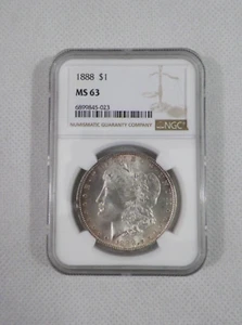1888 NGC gegradet MS63 Silber Morgan Dollar unzirkuliert - Bild 1 von 2