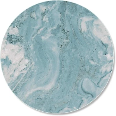 Teal Quartz Heat Tolerant Round Tempered Glass Cutting Board 16" Made In The USA - Image 1 of 4