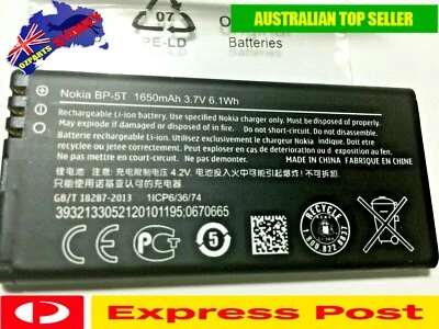 ORIGINAL NOKIA LUMIA BP-5T, 820, 825, 820.2 Li-ion BATTERY, BP 5T  - image 1 of 4