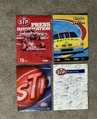 LOTE (4) NASCAR Richard Petty FIRMADO Kits de Prensa Relaciones con los Medios STP Cheerios Foto 1 de 4