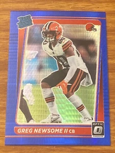 Donruss Optic Hyper Blue Greg Newsome II 2021 Cleveland Browns #252 - Imagen 1 de 2