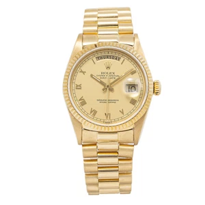Rolex Day-Date 18038 18k YG President Automatic Champagne Dial Men's Watch 36mm - Picture 1 of 6