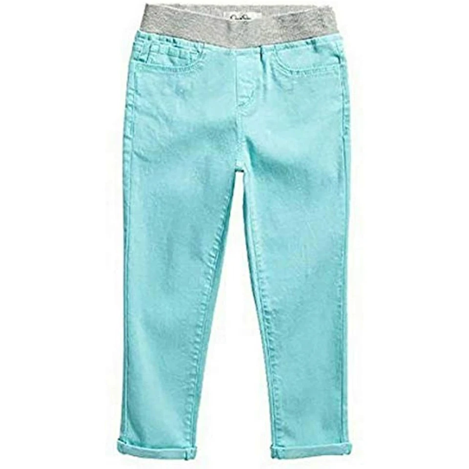 Jessica Simpson Lacie Niñas Grandes Corto Enrollado Tirado en Leggings Pantalones Aqua Sky, 6 Foto 1 de 1