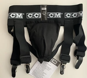 Old Stock CCM XMS622 Pro Hockey Jock Strap Cup mit Strumpfgürtel Kombi JOFA Reebok - Bild 1 von 12
