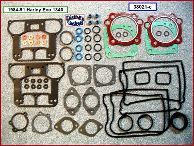 Top End Gasket Kit, Beaded HG, copper washers 84-91 Harley Evo 1340, r.17033-83A - Image 1 of 2