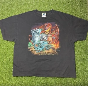 Vintage 1999 Dueling Dragons Universal Studios Islands Of Adventure T-Shirt - Picture 1 of 9