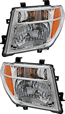 For 2005-2008 Nissan Frontier Pathfinder Headlight Halogen Set Pair - Image 1 of 4