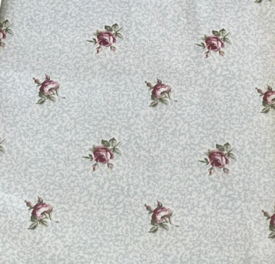 De Colección Tea Party Waverly Años 80 Rosas Azules Estampado Pequeño Tela Restos 2 piezas Dmg Foto 1 de 4