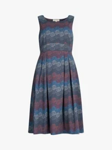 Seasalt Damen ärmelloses ausgestelltes Jerseykleid Geo metrisch bedruckt - Navy Mix - Bild 1 von 5
