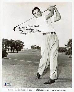 FOTO ORIGINAL DE WILSON DE GOLF GEORGE SCHNEITER AUTÓGRAFO FIRMADO BECKETT BAS ¡RARA! - Imagen 1 de 1
