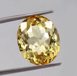 AAA Flawless Ceylon Yellow Sapphire Loose Oval Gemstone Cut Fine Quality 16.45Ct - Picture 1 of 4