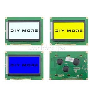 5V 12864 LCD Display Module 128x64 Dots Graphic Matrix Yellow White Blue Display - Picture 1 of 15