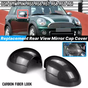 Tapa del espejo retrovisor exterior carcasa óptica carbono para BMW Mini R55 R56 R57 R58 R59 - Imagen 1 de 13