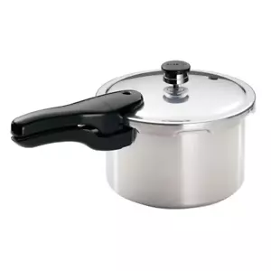 4 Qt. Aluminum Pressure Cooker | Presto Box Polished Quart Open in Null Usa Of - Picture 1 of 12