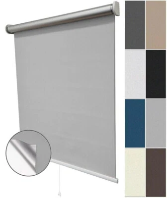 Verdunklungsrollo Thermorollo Rollo Springrollo Fenster Sonnenschutz mit Bohren - Bild 1 von 4