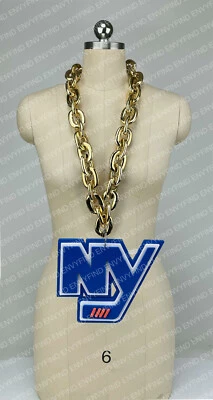 New NHL New York Islanders BIG Fan Chain Gold Necklace Foam MI USA - Image 1 of 3