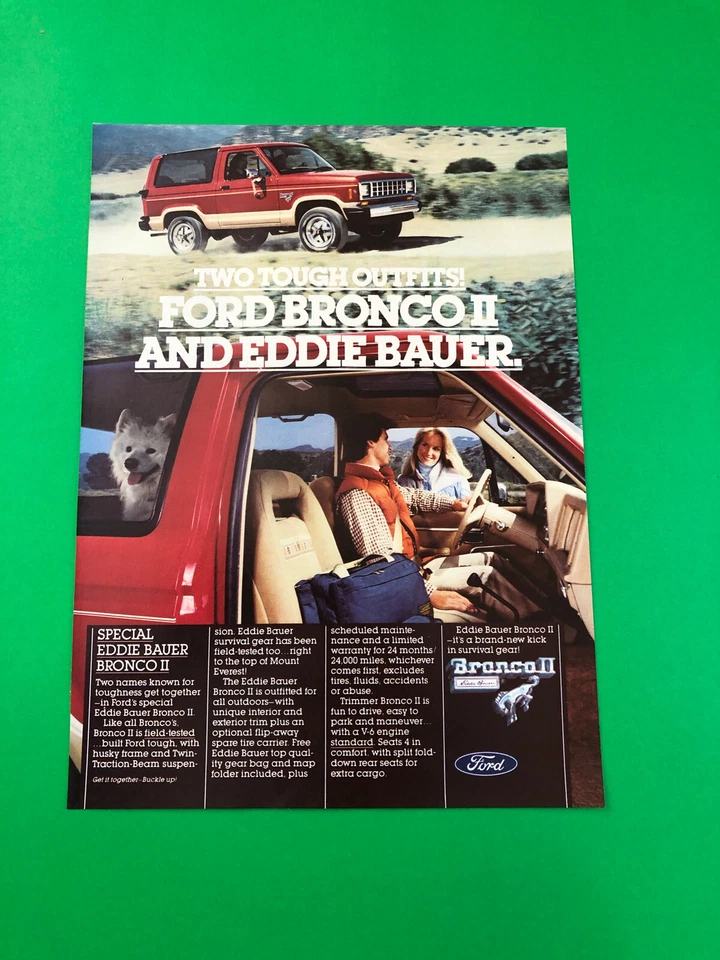 1983 FORD BRONCO 2 ORIGINAL VINTAGE PRINT AD ADVERTISEMENT 1 PAGE - Image 1 of 1