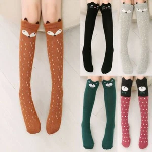 Cartoon Knee High Socks - Animal Cotton Warmers Sock Children Footwear Accessory - Picture 1 of 22