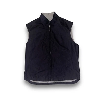 Ermenegildo Zegna Sport Microtene Vest Mens Sz S Black  Full Zip Golf - Image 1 of 4