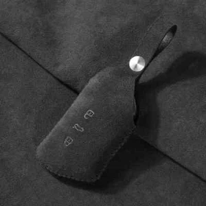 For VW Golf 8 MK8 ID.3 ID.4 ID.6 2020-2021 Alcantara Car Key Case Cover Keychain - Picture 1 of 13
