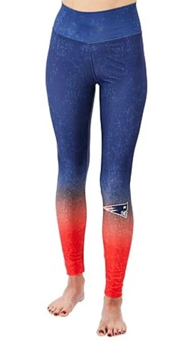 New England Patriots NFL Women's Navy Red Athletic Leggings Yoga Pants: M-L Cover