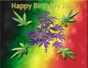 Marijuana Personalized Edible Print Premium Cake Topper Frosting Sheets 5 Sizes - Picture 1 of 4