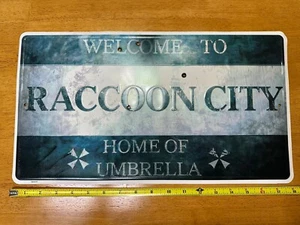 Willkommen bei Raccoon City Home To Umbrella exklusiver Bonus SELTEN Metallschild - Bild 1 von 2