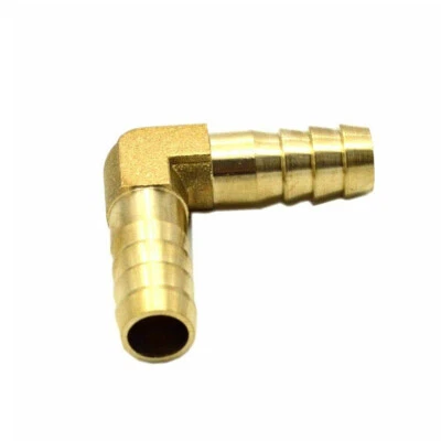 Paquete de 5 CODOS DE BARRA DE MANGUERA DE 3/8 "90 GRADOS Instalación de tubería de latón Gas Combustible Agua Aire Foto 1 de 4