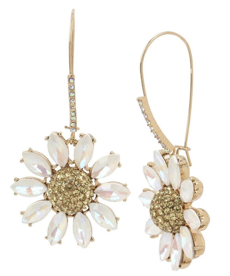 Betsey Johnson Daisy Flower 2.5” Drop Earrings P10